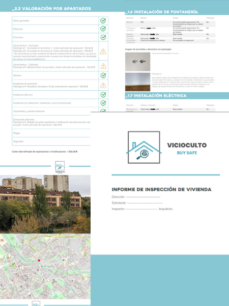 Informe de casa de segunda mano para evitar vicios ocultos